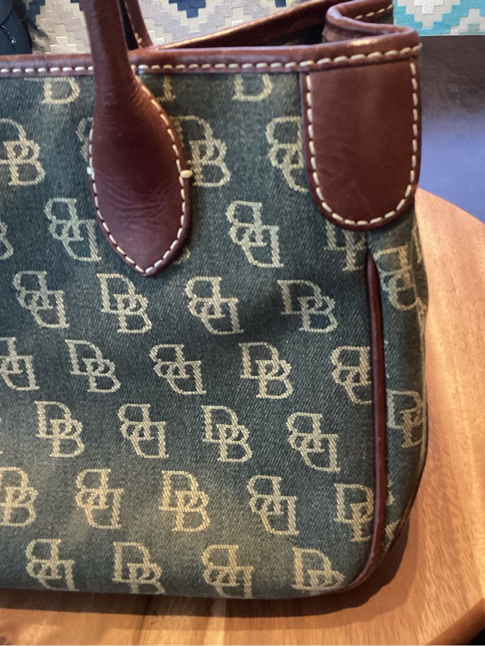 Dooney & Bourke Logo Jacquard Leather-Trim Satchel - Picture 15 of 16